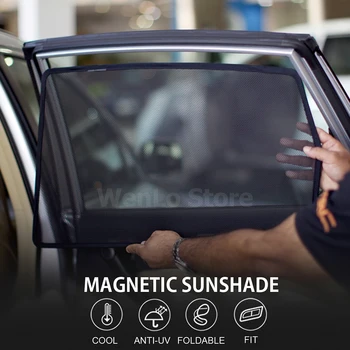 4Pcs Magnetinio Automobilių Šoninio Lango skėtį nuo saulės, Skirti 