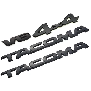 4Pcs Nustatyti Tacoma 4X4 V6 Kamieno Automobilio Durys, Bagažinės dangtis, Emblemų Ženklelis Decal 