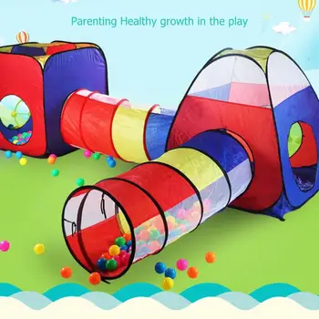 4pcs Patalpų ir Lauko Žaislus Vaikams, Palapinės Nešiojamų tunelio Playpen Vaikai Vaikai Ball Pool Žaidimas Kūdikių Namai Bangų Vandenyną Ball žaislas
