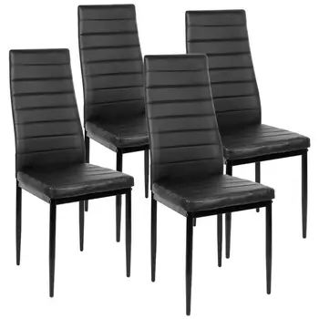 4PCS PU Odos Valgomojo Kėdė Modernios Šviesos Valgomojo Stalas, Kėdės Aukštos Kokybės Kėdė Mados Atgal Kūrybos Kėdė 3 Spalvų HWC