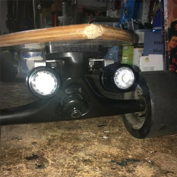 4Pcs Riedlentė LED Žibintai Naktį Įspėjimas Saugos Lempa Longboard Motorolerių Žibintai Naktį Įspėjimas Saugos Lempa Longboard Scoot