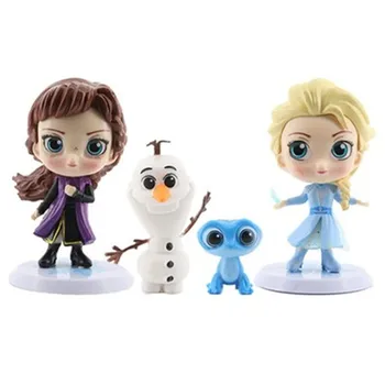4Pcs/set Frozen2 Sniego Karalienė Elsa Anna PVC Veiksmų Skaičiai Olaf Kristoff Sven Anime Lėlės Figūrėlės Vaikams, Žaislai, Dovanos Vaikams