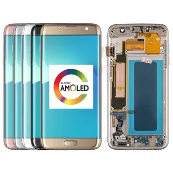 5.5 colių Super AMOLED skystųjų kristalų (LCD Samsung Galaxy S7 Krašto G935F G935FD LCD Ekranas+Touch Ekranas skaitmeninis keitiklis Asamblėjos atsarginės Dalys