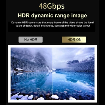 5/8m Versija 2.1 Didelės Spartos HDMI Kabelis, 8K Vyrų 1080P HD HDTV/PS4/X Box/Sky HD Box/HD-DVD Grotuvą su Garso ir Vaizdo
