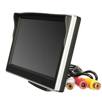 5 colių Spalvotas Skaitmeninis LCD TFT Ekrano Galinio vaizdo Monitorius Automobilį Atbuline Kamera, vaizdo grotuvą DVD, 12V 12.5x8.5x1.8cm PAL/NTSC Suderinama