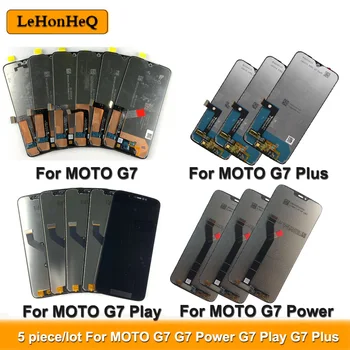 5 Gabalas/daug G7 LCD Motorola Moto G7 Galios Ekranas XT1955 LCD G7 Plus Jutiklinis Ekranas skaitmeninis keitiklis G7 Žaisti LCD Pakeitimo XT1952