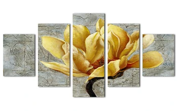5 Skydelis Tapybos Drobės Aukso Orchidėja Gėlė Šiuolaikinio Namų Dekoro Gyvenimo Kambario Sienos Meno Tapybos Vaizdą HD Spausdinti Plakato Meno kūrinius
