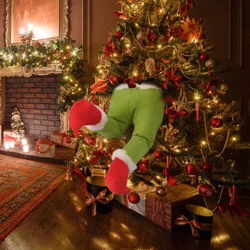 #50 15.7 Į Elastinga Elfai Kėdžių Kojų Pėdų Padengti neslidžia Kėdės Koja Padengti Ornamentu Dekoracija Kalėdos, Kalėdos naujieji Metai Šalis