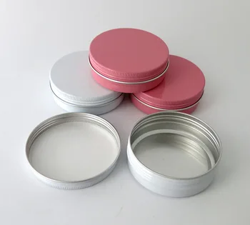 50 x 100g Tuščias Aliuminio Jar sudaro Metalo Grietinėlės Indelį Matinė Juoda Rožinė Aukso Baltos spalvos Aliuminio Skardos Kosmetikos Konteinerių Eyecream Puodą