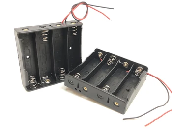 500pcs/daug Juodo Plastiko Baterijos Padengti 4 x 18650 Baterijos Laikiklis Laikymo Dėžutė Su 6