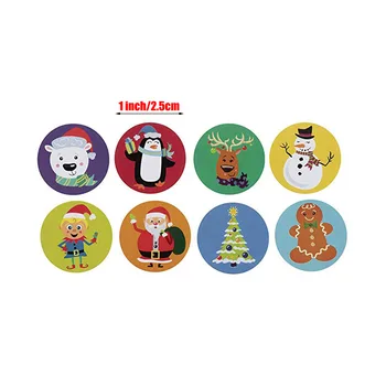 500pcs/roll kalėdų lipdukas 8 įvairių animacinių filmų modelis žaislų vaikams lipdukas vaikams, dovanų dekoravimas mielas sniego lipdukas