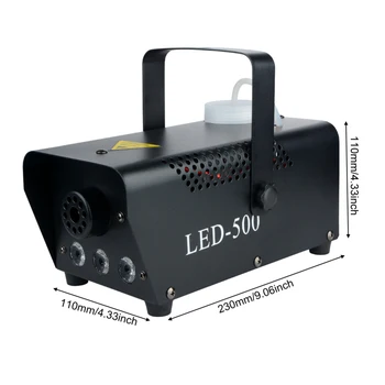 500W Rūko/Dūmų Mašina w/ Remote RGB LED DJ Metikas DJ Šalies šeimos kamuolys laisvalaikio partiesStage, Šviesos, Dūmų Metikas