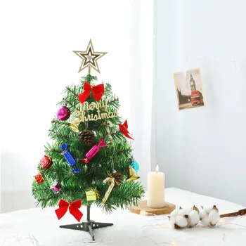 50cm Mini Kalėdų Eglutė Su Šviesos Smulkūs Priedai Lankas Varpai Pušies Kankorėžis Dovanos Kalėdų Darbastalio naujieji Metai Apdaila