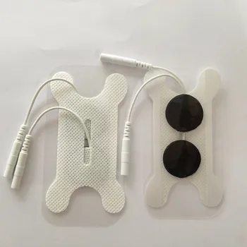 50pcs(25pairs) balta Gerklės elektrodas DEŠIMTIS vienetas elektrodų pagalvėlės su 2,0 MM Adatos Kištukas nuryti gerklėje, fizioterapija