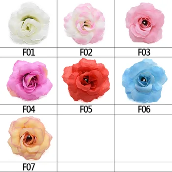 50Pcs 5cm Šilko Dirbtinių Rožių Gėlių Galvos Netikrą Gėlė Rožė 
