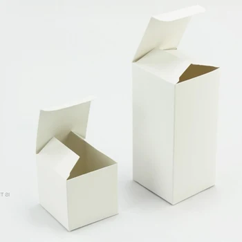 50pcs - Balta Popieriaus Dėžės Tuščią Dovanų Dėžutė vestuvių Saldainiai Atvejais Pakuotės, Dėžutės papuošalams/Saldainiai/žaislai