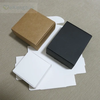 50pcs Juoda/Balta/Kraft Paper Box 