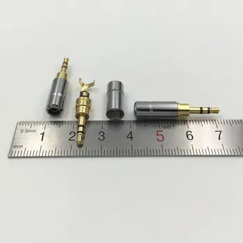 50Pcs Naujas Mini 2,5 mm, 3 Polių Stereo Jack Male Plug Garso Jungtis Adapteris Ausinės 