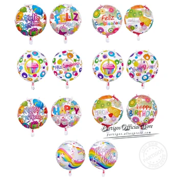 50pcs/set 18 colių skaidrus gimtadienio burbuliukai apvalūs balionai helio gaubliai ispanų anglų gimtadienio dekoracijos