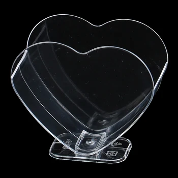 50PCS Vienkartiniai Širdies formos Puodeliai Plastikiniai Pudingas taurės Putėsiai Desertas Šalies Tiramisu Ledų Gimtadienio Pieno
