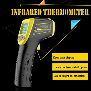 -50~600℃ / -58~1112℉ GM320S Ne-Kreipkitės Pramonės Aukštos Temperatūros Ginklą LCD Laser-Pointer Infraraudonųjų SPINDULIŲ Termometras