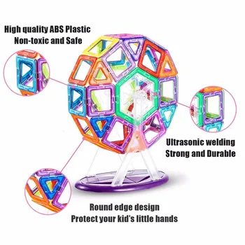 56pcs Didelis Dydis Magnetinė Dizaineris Blokai, Statybų ir Statybos Žaislas Magnetinio Plytelės Žaidimas Švietimo Žaislai Vaikams Dovanos