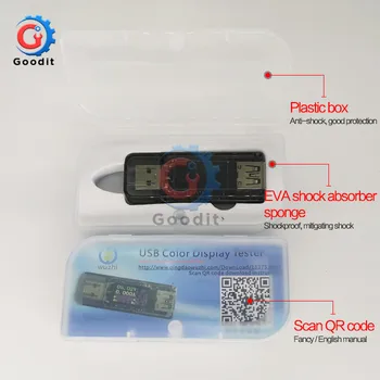 5A USB Įtampos Testeris Ammeter Energijos gamybos Pajėgumų Greitai Įkrauti Protokolo Įkroviklio Įkrovimo Lobis Spalvotas Ekranas