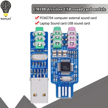 5V Mini PCM2704 CM108 USB DAC HIFI USB Garso plokštė USB Power VPK Dekoderis Valdybos Modulis Arduino Aviečių Pi 16 Bitų