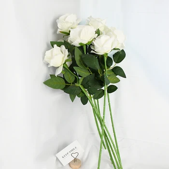 5vnt 8cm dirbtinių gėlių šilko rožė gėlių galvos vestuvių namo šalis dekoro 
