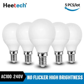 5vnt/daug LED Lemputė E14 3W LED Lempa 5W 9W 7W Lampada LED Bombillas Dėmesio stalinės Lempos Šalta/Šilta Balta Led Šviesos Blubs 110V, 220V