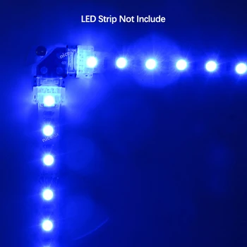 5vnt Kampas LED Juostelės Jungtis, 90 laipsnių į Dešinę Kampas 2pin 4pin RGB Vienos Spalvos LED Juostelės Šviesos COB FOB Juostelės Conectors