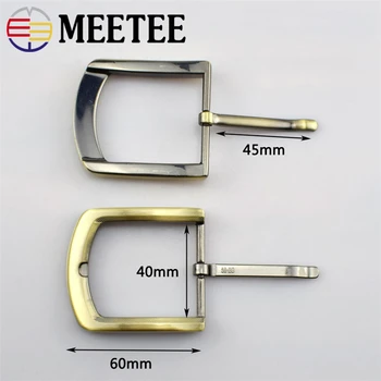 5VNT Meetee 4cm Metalo Antikvariniai Žalvaris Diržo Sagtis Kietas Pin Reguliuojamas Kablys 