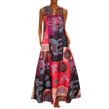 5XL Derliaus Ilgas Berankovis Suknelė Bohemijos Atsitiktinis Palaidų Plius Dydis Retro Maxi Suknelės Moterims, 2021 M. Vasarą, O-kaklo Kasdien Paplūdimio Suknelė