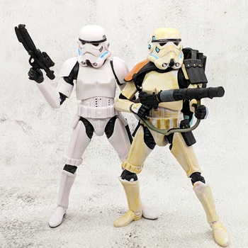6 Colių Star Wars Balta ir Juoda Kariai Imperial Stormtrooper Stiliaus Anime Veiksmo Žaislas Paveikslas Modelis, Žaislai Vaikams, Be Dėžutės