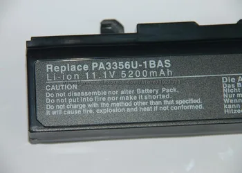 6 ląstelių 10.8 V Nešiojamas Baterija Toshiba PABAS162 PABAS105 PA3588U PA3588U-1BAS PA3588U-1BRS PABAS048 PABAS049 PABAS054