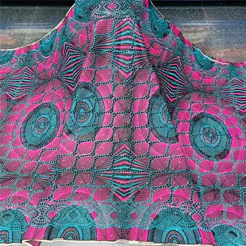 6 metrų aukštos kokybės medvilnės afrikos vaškas audinio vaškas spausdinama medžiaga ankara siuvinėjimo Afrikos medvilnės audiniai tissu už suknelę
