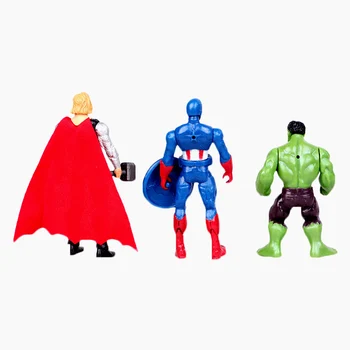 6 Vnt/Komplektas Keršytojas Lėlės Rinkinys Superherojus Kapitonas Amerika, Toras Thor Hulk Kilnojamojo Lėlės Kolekcijos Modelis Lėlės Gimtadienio Dovana