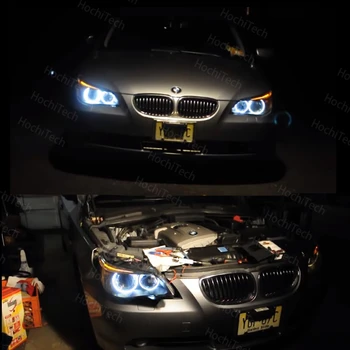 6000K Balta 160W Didelės Galios Angel Eyes LED Žibintai Žiedas Žymeklį 04-07 BMW 6 serija E63 E64 645Ci 650i