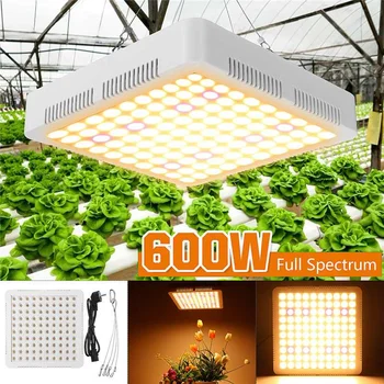 600W 300 LED Grow Light Augalų Hydroponics Visą Spektrą Daržovių Augalų Lempos AC85-265V Profesinės Augalų Auginimo Šviesos