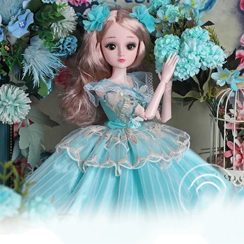 60cm Gražus Princesė Lėlės Suknelė Drabužius 1/3 BJD Doll 20 Bendroji Gražus Aukso Naujų Plaukų Grožio Mados Žaislai Mergaitėms Dovanų