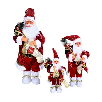 60cm Santa Linksmų Kalėdų Dekoracijos Namų Red China Santa Suderinti Kojinės 2021 Naujųjų Metų Vaikų Dovana Žaislai Navidad Natal