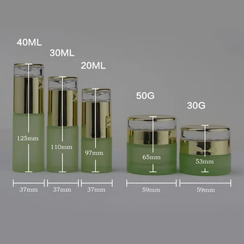 60ml Prabangių Ekologiškų Kosmetikos Stiklo Losjonas Butelis Kosmetikos Pakuotės Su Aukso Plastiko Dangtelį Tuščias 30ml Stiklo Purškimo Buteliai