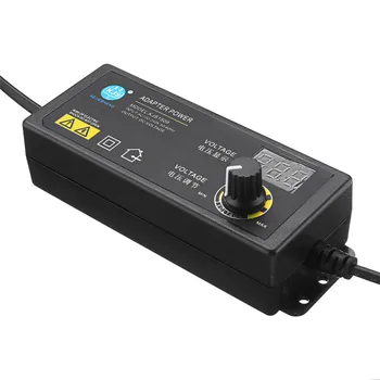 60W 3-12V 5A Maitinimo Adapteris Reguliuojamas Įtampos Adapteris LED Ekranas Perjungimo Maitinimo Įtampos DC5.5x2.1/2.5 mm