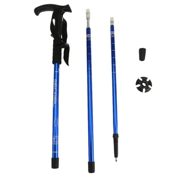 65-135 cm Nordic Walking Stick Lankstymo Trekas Polių Vaikščiojimo Lazdą 3 Skirsnis Ultralight Vaikščiojimo Lazdelės Su Gumos Apsaugų