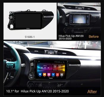 6G+128G Ownice Android 10.0 automobilio radijo 2din Toyota Hilux Pick Up AN120 - 2020 auto borto Navigacijos GARSO headunit