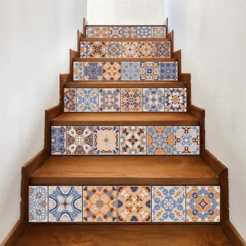 6pcs/13pcs arabų Stiliaus Laiptai Lipdukai Vandeniui Nuimamas Vinilo Tapetai Laiptai, Lipnios Sienos Lipdukai Namų Projektavimas escalier