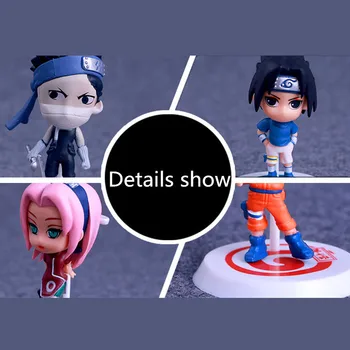 6pcs/daug Anime Naruto Veiksmų Skaičius, Kolekcija Vaikams Žaislai Zabuza Haku Kakashi Sasuke Naruto serijos Modelį PVC