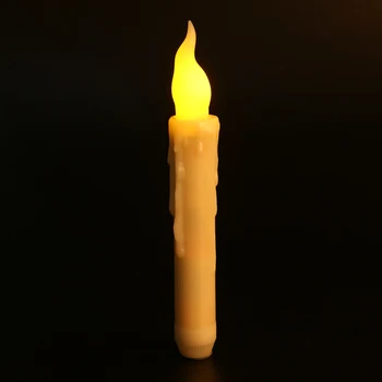 6Pcs Nuotolinio Valdymo pulto LED Siaurėjantys Žvakės Šviesos Homemory baterijomis, Flameless Žvakė Artimųjų Vaškas Mirgėjimas Elektros Lempos