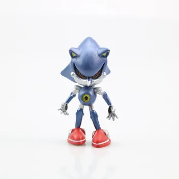 6pcs/set Sonic the Hedgehog Veiksmų Skaičius, Animacinių filmų Sonic Rascal Uodegos Knuckles PVC Anime Pav Vaikams Kalėdų Dovana Modelis Žaislai