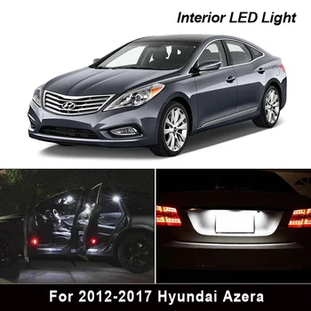 6Pcs Xenon Baltas LED Vidaus apšvietimo Paketas Rinkinys 2012-2017 Hyundai Azera Daiktadėžė Žemėlapio Kamieno Licenciją Plokštelės Šviesos